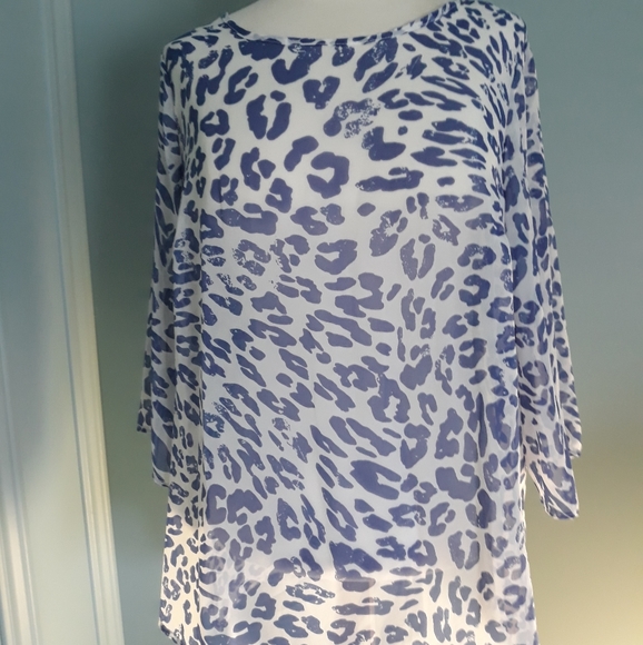 Sheer Leopard Print Tunic Bathing suit Cover - Picture 2 of 9